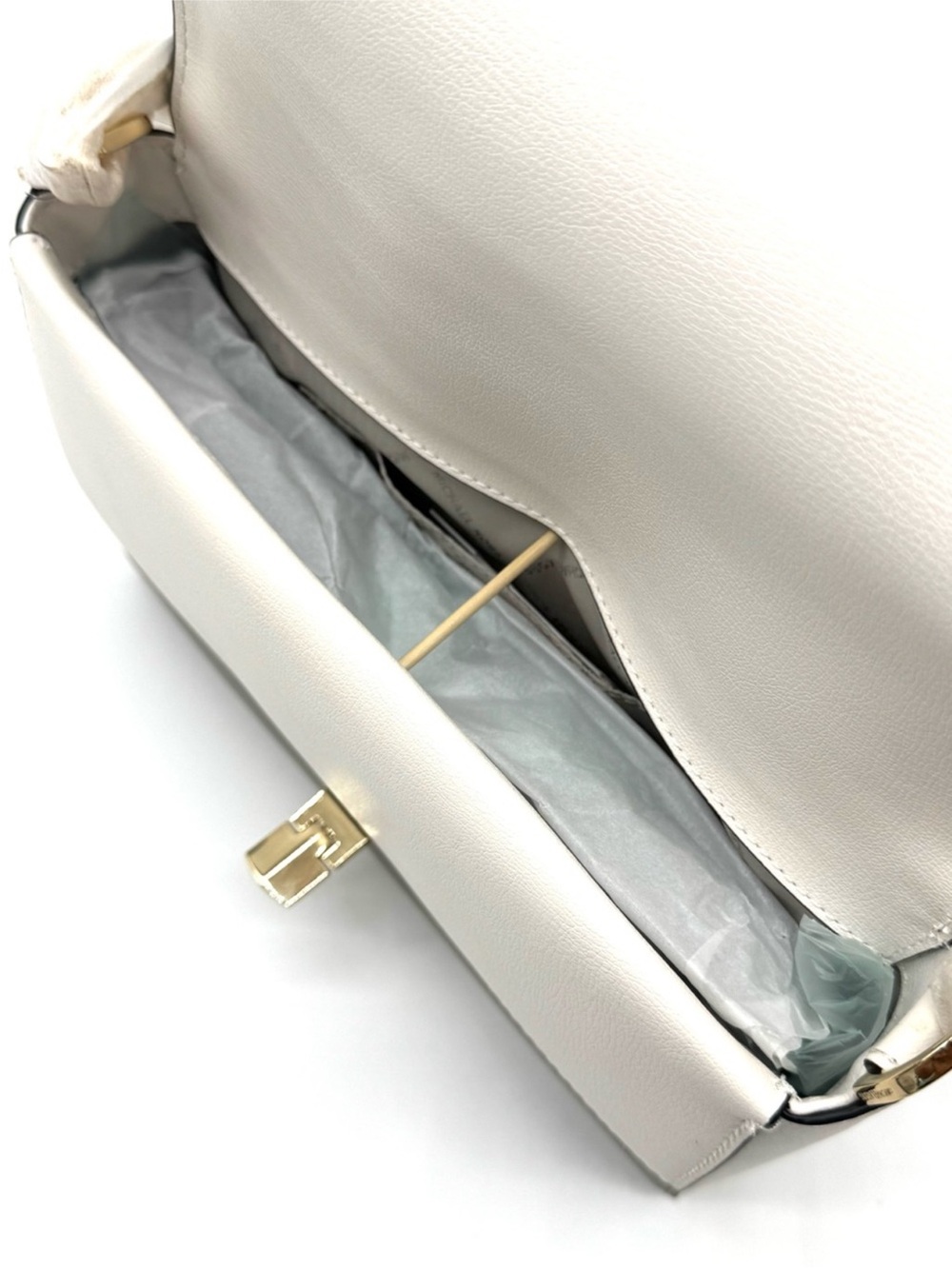 Michael Kors Kinsley Medium Shoulder Flap Crossbody Bag Optic White Multi - Picture 7 of 9